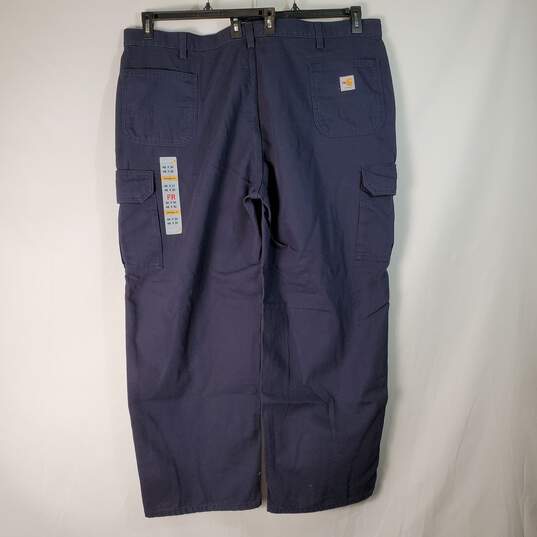 Carhartt Men Navy Blue Cargo Pant Sz 48x30 Nwt image number 2