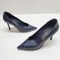 WOMEN'S SALVATORE FERRAGAMO POINTED CAPPED TOE LEATHER PUMP HEELS SZ 5 image number 1