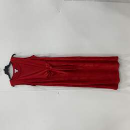 NWT Liz Claiborne Womens Red Cabaret Sleeveless Round Neck Shift Dress Size XL