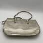 Kate Spade Womens Silver Leather Zipper Double Handle Tote Bag Purse image number 2