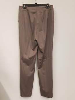 NWT Womens Brown Flat Front Slash Pockets Straight Leg Dress Pants Size 6 alternative image
