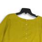 John Mark Womens Yellow Round Neck 3/4 Sleeve Tunic Blouse Top Size Small image number 4