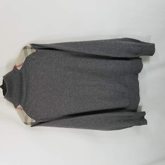 Buy the Burberry Brit Men Grey Half Zip Sweater M | GoodwillFinds