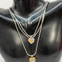 Designer Brighton Two-Tone Triple Strand Heart Shape Pendant Necklace image number 1