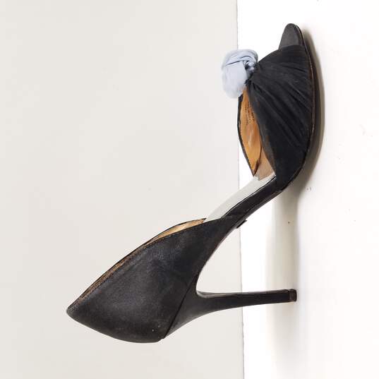 Badgley Mischka Women's Black Open Toe Heels Size 8 image number 1