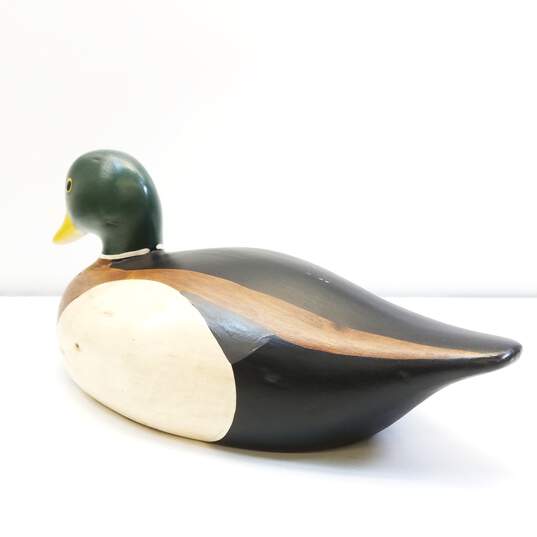 Duck Decoy Hand Painted Vintage  Ceramic Mallard Duck image number 4