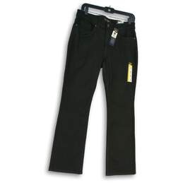 NWT Lee Womens Black Denim Dark Wash Mid Rise Bootcut Leg Jeans Size 10