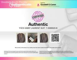 Authentic Yves Saint Laurent Mens Brown Suit Blazer & Pants Set Size 50R alternative image