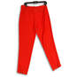 NWT Womens Red Flat Front Skinny Leg Side Zip Ankle Pants Size 8 image number 2