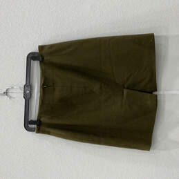 Womens Green Flat Front Back Slit Back Zip Straight & Pencil Skirt Size 10 alternative image