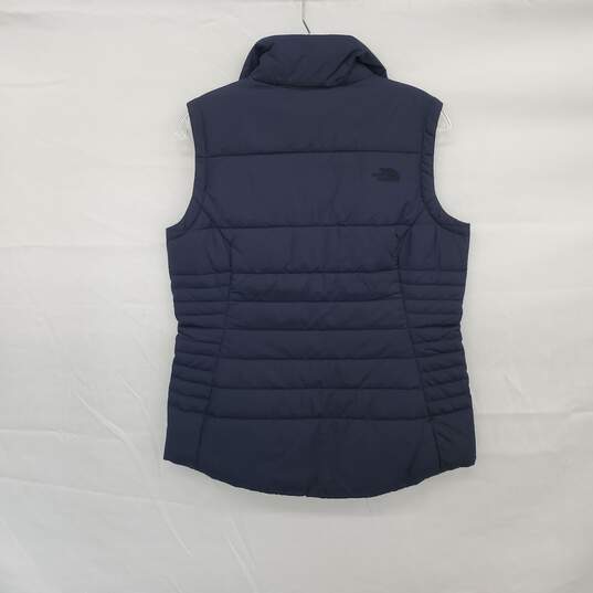 The North Face Navy Blue Snap Button Vest WM Size M image number 2