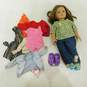 American Girl Doll Blue Eyes Brown Hair Freckles W/ Clothing Shoes image number 1