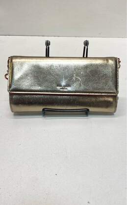 Kate Spade Leather Jane Street Trifold Wallet Gold Metallic