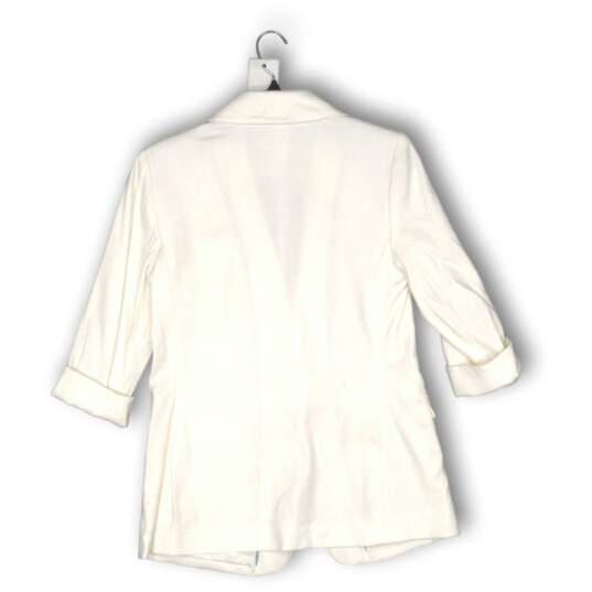 NWT Maeve Womens One-Button Blazer Peak Lapel Single-Breasted Ivory Size 0 image number 2