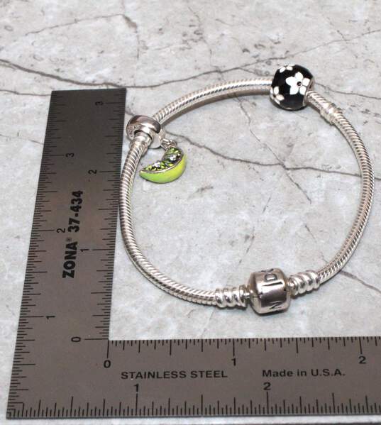 Pandora Sterling Silver Charm Bracelet - 22.4 image number 5