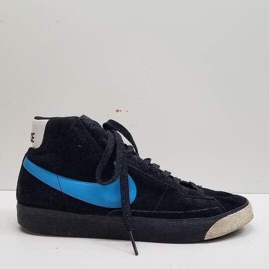 Nike Blazer High Black Blue Suede Leather Sneaker Men's Size 12 image number 1