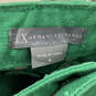Authentic NWT Womens Green Stretch Flat Front Pocket Mini Skirt Size 4 image number 3