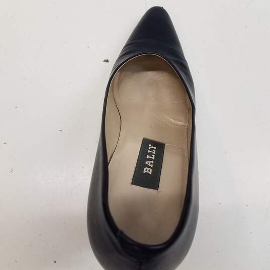 Bally Athena Navy Leather Pumps Women's Size 4 image number 8