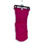NWT Express Womens Pink Ruched Strapless Sleeveless Bodycon Dress Size Small image number 1