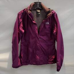 The North Face Hyvent Purple Hooded Zip Up Jacket Women's Size S
