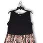 NWT Calvin Klein Womens Maxi Dress Sleeveless Black Pink Abstract Size XL image number 4