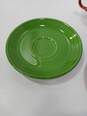 10PC Homer Laughlin Fiesta Orange & Green Saucer & Mug Bundle image number 3