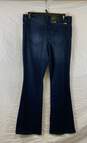 NWT INC International Concepts Womens Blue Distressed Denim Flared Jeans Size 10 image number 2