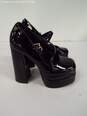 LILIANA WOMEN'S PATENT LEATHER PLATFORM/MARYJANE SHOES-BLACK-SZ 9 image number 3