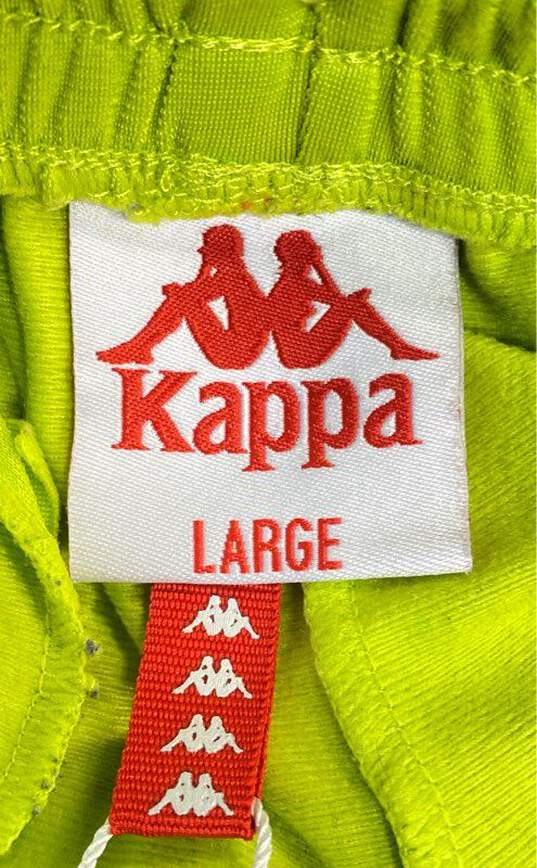 Kappa Womens Lime Green Straight Leg Pull-On Activewear Track Pants Size Large image number 3
