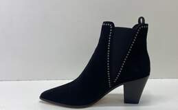 PAIGE Lauren Grommets Black Suede Chelsea Pull On Ankle Heel Boots Size 10 B alternative image