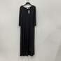 NWT Chico's Womens Gray Round Neck Long Sleeve Hi Low Hem Maxi Dress Size 2 image number 2