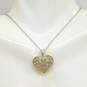 14K White Gold 0.21 CTTW Diamond Accent Heart Pendant Necklace 3.9g image number 2