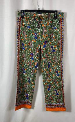 Tory Burch Womens Multicolor Printed Something Wild Denim Trousers Pants Size 29