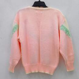 VNTG Jaclyn Smith Brand Pastel Butterfly Sweater (Size Large/L) alternative image