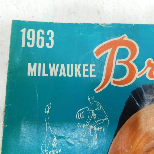 Vintage 1963 Milwaukee Braves Scorecard Program image number 4