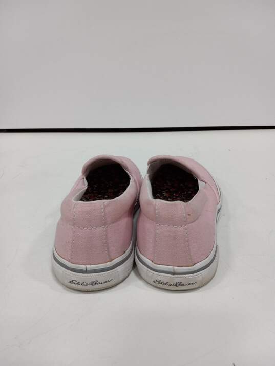 Eddie Bauer Pink Canvas Slip On Sneakers Women's Size 7.5 image number 4
