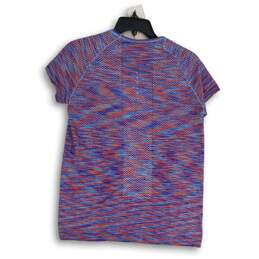 NWT Nike Womens Blue Orange Space Dye Dri-Fit Activewear Pullover T-Shirt Size M alternative image