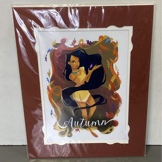Autumn Print of Pocahontas Disney by Victoria Ying Illustration Art Matted image number 1