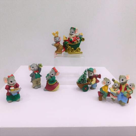 Assorted Vintage Mousekins Christmas Holiday Figurines Decor image number 1