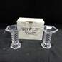 Towle Full Lead Crystal Candle Holders IOB image number 1