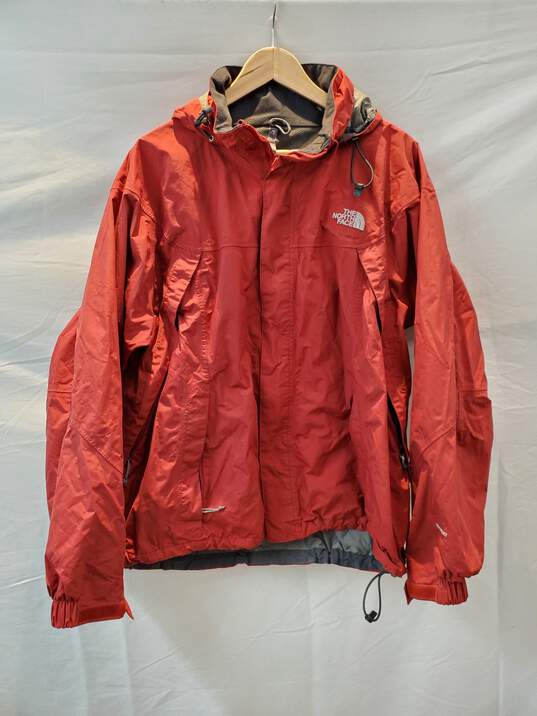 Buy the The North Face Long Sleeve Hooded Dark Red Hyvent Jacket Men's Size  L
