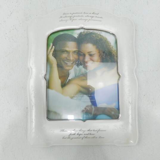 Lenox Opal Innocence Love Is Patient Large Picture Frame Wedding Shower Gift image number 2