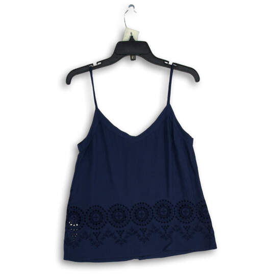 NWT Womens Navy Blue Spaghetti Strap Button Front Camisole Top Size M image number 2