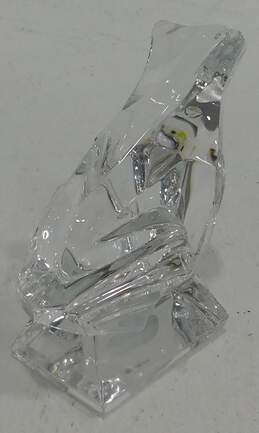 J G. Durand Crystal Glass Frog Figurine Paperweight France Signed W/ Label alternative image
