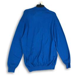 NWT Jos. A. Bank Mens Blue 1/4 Zip Long Sleeve Pullover Sweater Size XXL alternative image