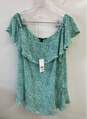 Woman's Banana Republic Off Shoulder Peplum Waist Lightweight Blouse SZ M NWT image number 1