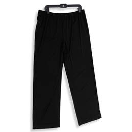 NWT Womens Black Pleated Elastic Waist Pull-On Wide Leg Sweatpants Size XL alternative image