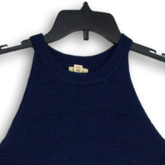 NWT A.n.a. A New Approach Womens Navy Knitted Crew Neck Tank Top Size Large image number 3