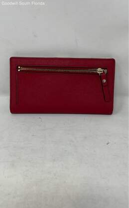 Kate Spade New York Womens Red White Leather Bifold Wallet alternative image