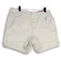 NWT Womens White High Rise Curvy Fit 5-Pocket Design Boyfriend Shorts Sz 18 image number 1